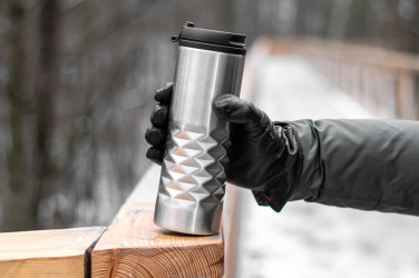 Logotrade business gift image of: Thermal stainless steel mug SANTANDER 500 ml